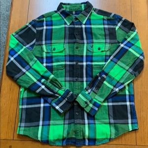 American Eagle plaid button-down
